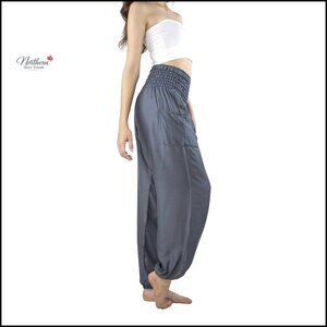 Rayon Harem Pants Elastic Waist 2 Pockets Yoga Lounge Travel